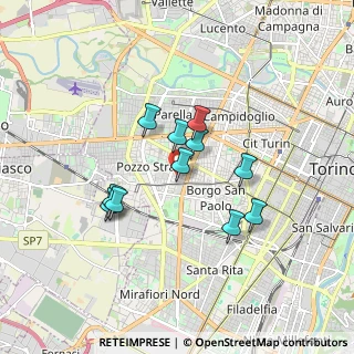 Mappa Via Serao Matilde, 10141 Torino TO, Italia (1.39091)