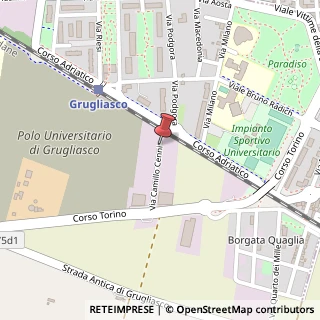 Mappa Via Cenni Camillo, 45, 10095 Grugliasco, Torino (Piemonte)