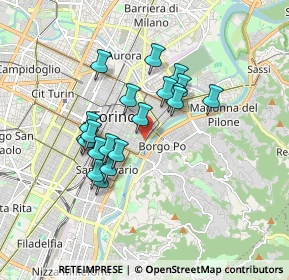 Mappa Via Camillo Benso Cavour, 10123 Torino TO, Italia (1.4355)