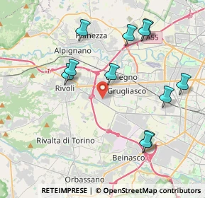 Mappa Via Ferrero, 10098 Rivoli TO, Italia (4.33182)