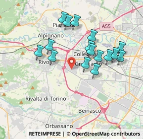 Mappa Via Ferrero, 10098 Rivoli TO, Italia (3.47375)