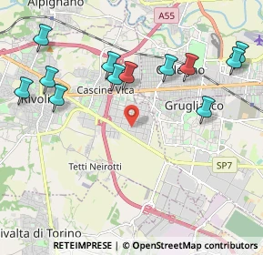 Mappa Via Ferrero, 10098 Rivoli TO, Italia (2.37167)
