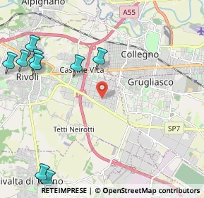 Mappa Via Ferrero, 10098 Rivoli TO, Italia (3.33231)