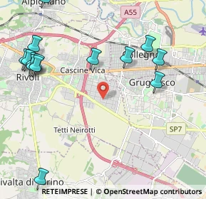 Mappa Via Ferrero, 10098 Rivoli TO, Italia (2.83333)