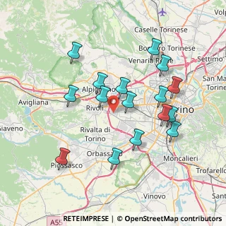 Mappa Via Ferrero, 10098 Rivoli TO, Italia (7.20125)