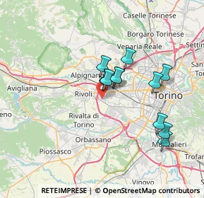 Mappa Via Ferrero, 10098 Rivoli TO, Italia (6.00727)