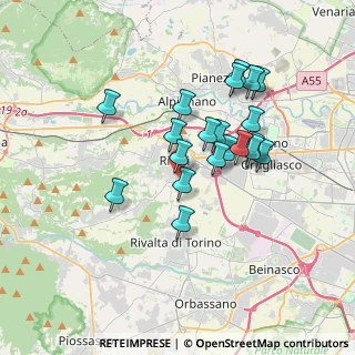 Mappa Via Giaveno, 10098 Rivoli TO, Italia (3.0555)