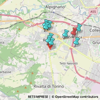 Mappa Via Giaveno, 10098 Rivoli TO, Italia (1.53636)
