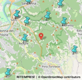 Mappa Q68+P5, 10025 Pino Torinese TO (3.04545)