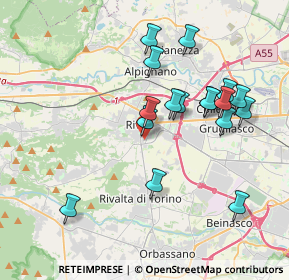 Mappa Strada C. Borgeisa, 10098 Rivoli TO, Italia (3.72765)