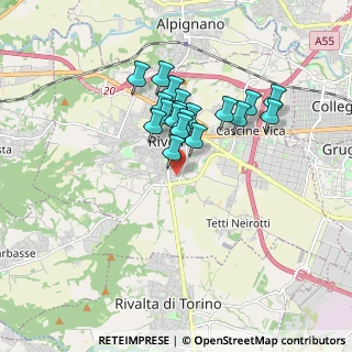Mappa Via Carlo Borgeisa, 10098 Rivoli TO, Italia (1.37737)