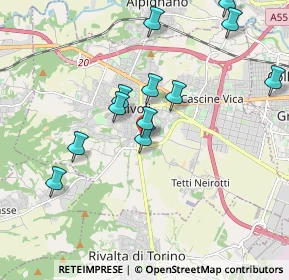 Mappa Strada C. Borgeisa, 10098 Rivoli TO, Italia (1.91917)
