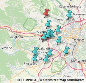 Mappa Strada C. Borgeisa, 10098 Rivoli TO, Italia (5.79643)