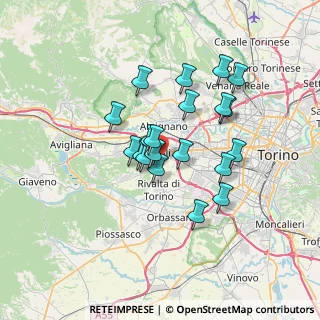 Mappa Via Carlo Borgeisa, 10098 Rivoli TO, Italia (5.544)