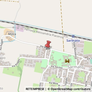Mappa Via Giacomo Matteotti, 60, 29010 Sarmato PC, Italia, 29015 Castel San Giovanni, Piacenza (Emilia Romagna)