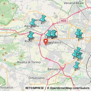 Mappa Via C. Ferrero, 10098 Rivoli TO, Italia (4.47615)