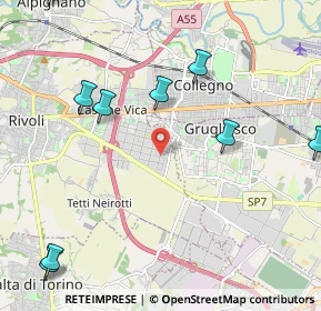 Mappa Via di Vittorio, 10098 Rivoli TO, Italia (3.07364)
