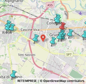 Mappa Via di Vittorio, 10098 Rivoli TO, Italia (2.43333)