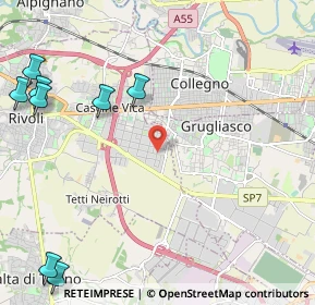 Mappa Via di Vittorio, 10098 Rivoli TO, Italia (3.51)