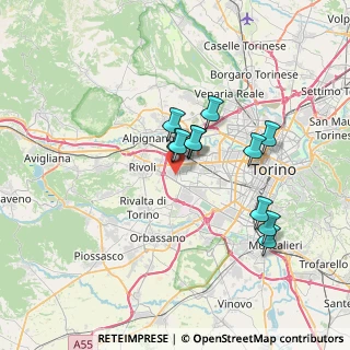 Mappa Via di Vittorio, 10098 Rivoli TO, Italia (5.78727)