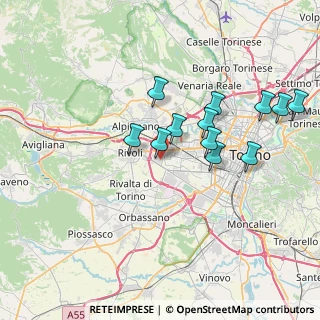 Mappa Via C. Ferrero, 10098 Rivoli TO, Italia (6.865)