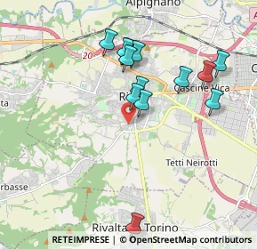 Mappa Via dei Mille, 10098 Rivoli TO, Italia (1.81769)