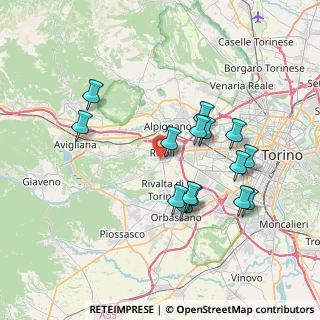 Mappa Via Villarbasse, 10098 Rivoli TO, Italia (7.02867)
