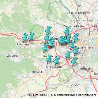 Mappa Via dei Mille, 10098 Rivoli TO, Italia (5.777)