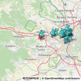 Mappa Via Villarbasse, 10098 Rivoli TO, Italia (8.827)