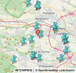 Mappa Via dei Mille, 10098 Rivoli TO, Italia (4.77105)