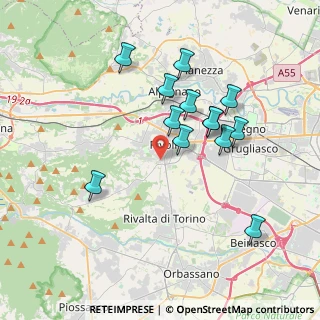 Mappa Via dei Mille, 10098 Rivoli TO, Italia (3.49231)