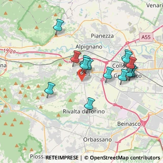 Mappa Via Villarbasse, 10098 Rivoli TO, Italia (3.58067)