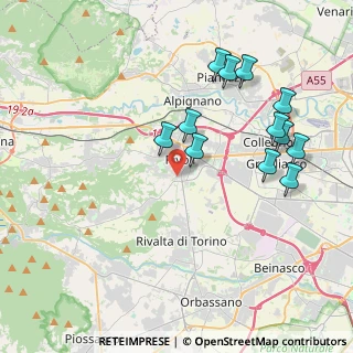 Mappa Via Villarbasse, 10098 Rivoli TO, Italia (4.12833)