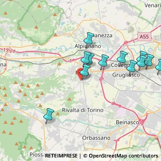 Mappa Via dei Mille, 10098 Rivoli TO, Italia (4.39583)