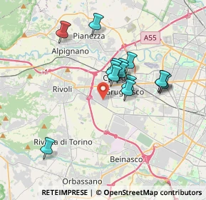 Mappa CAP, 10098 Rivoli TO, Italia (3.05429)