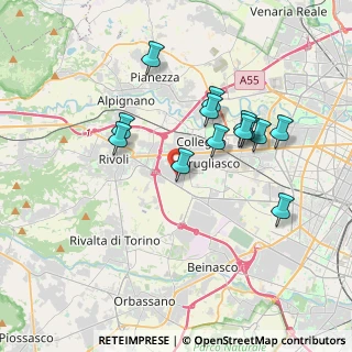 Mappa CAP, 10098 Rivoli TO, Italia (3.41308)