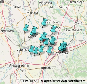 Mappa Via Fornace, 27030 Mezzana Bigli PV, Italia (10.0055)
