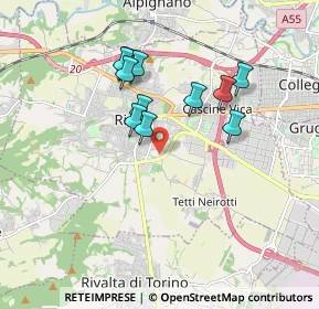 Mappa Corso Primo Levi, 10050 Rivoli TO, Italia (1.53455)