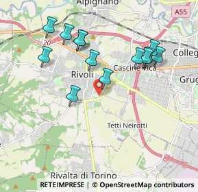 Mappa Corso Primo Levi, 10090 Rivoli TO, Italia (1.93154)