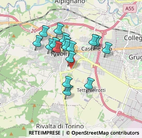 Mappa Corso Primo Levi, 10090 Rivoli TO, Italia (1.41118)