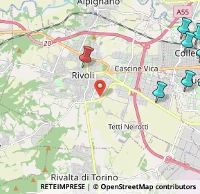 Mappa Corso Primo Levi, 10050 Rivoli TO, Italia (3.62538)