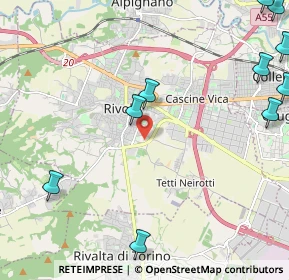 Mappa Corso Primo Levi, 10050 Rivoli TO, Italia (3.43231)