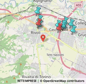 Mappa Corso Primo Levi, 10050 Rivoli TO, Italia (1.96909)