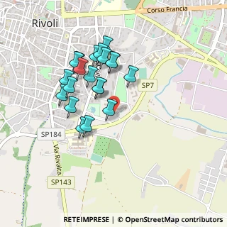 Mappa Corso Primo Levi, 10050 Rivoli TO, Italia (0.406)