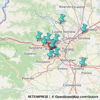 Mappa Corso Primo Levi, 10050 Rivoli TO, Italia (9.97636)