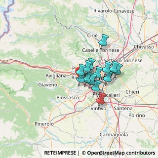 Mappa Corso Primo Levi, 10050 Rivoli TO, Italia (8.74643)