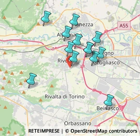 Mappa Corso Primo Levi, 10090 Rivoli TO, Italia (3.17077)
