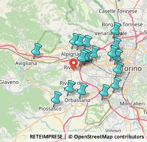 Mappa Corso Primo Levi, 10090 Rivoli TO, Italia (6.55778)