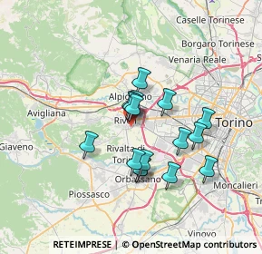 Mappa Corso Primo Levi, 10050 Rivoli TO, Italia (5.375)