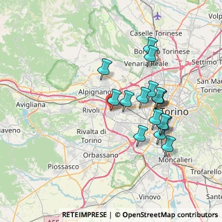 Mappa Via Bruno Buozzi, 10098 Rivoli TO, Italia (6.74)